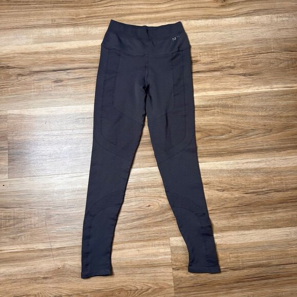 NUX Black Ribbed Leggings – Size Small – Workout / Athleisure - Picture 1 of 4